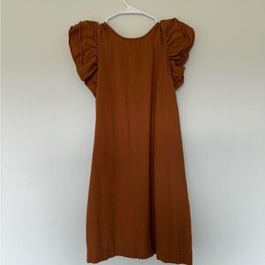 a new day Brown Puff-Sleeve A-Line Dress